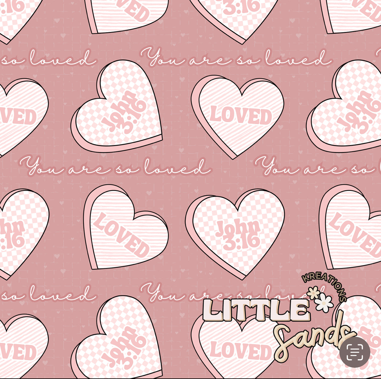John 3:16 candy-pink