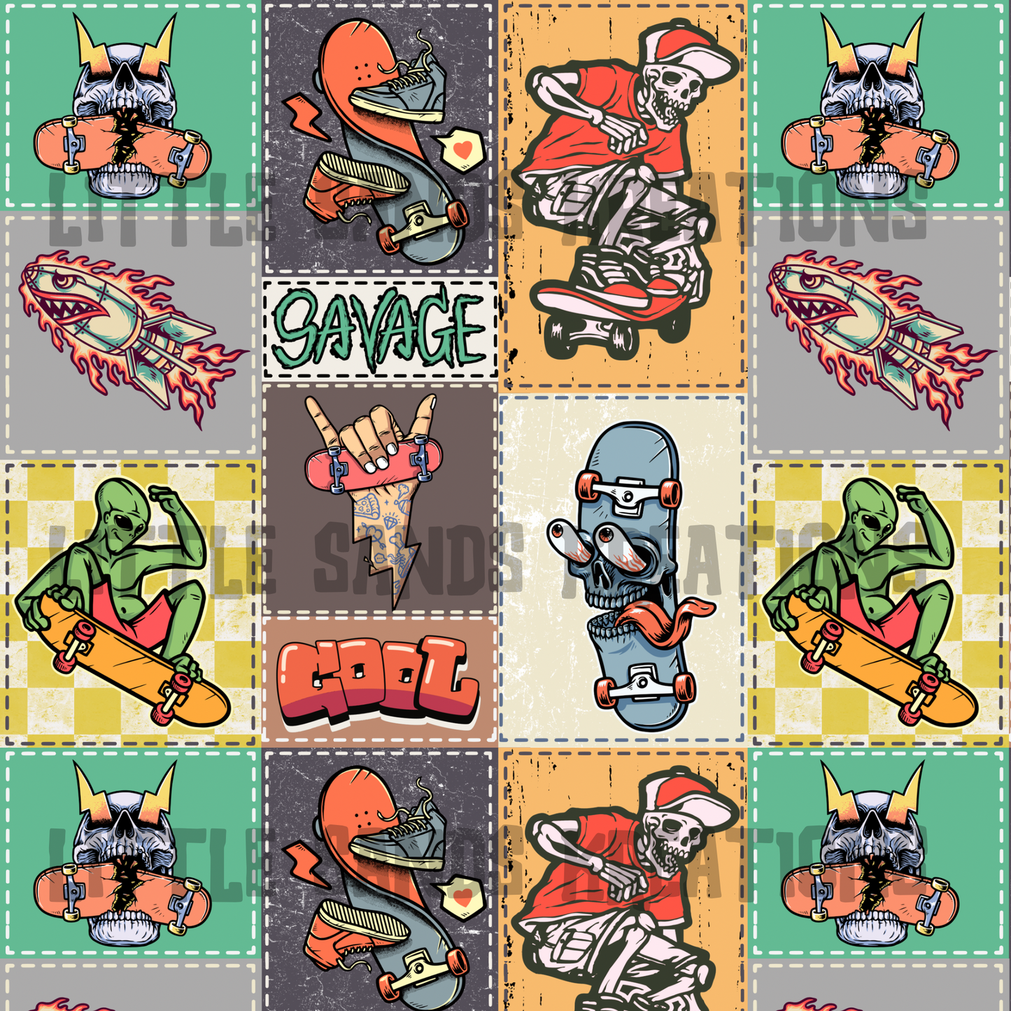 Cool dude patchwork
