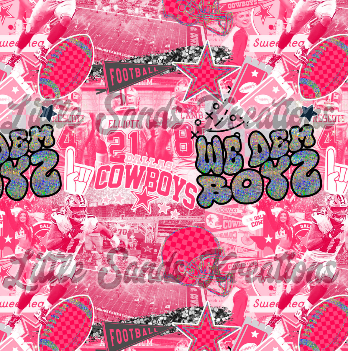 Pink cowboy collage