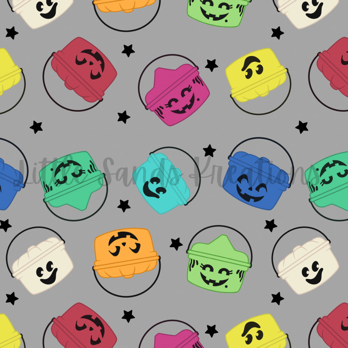 Colorful buckets