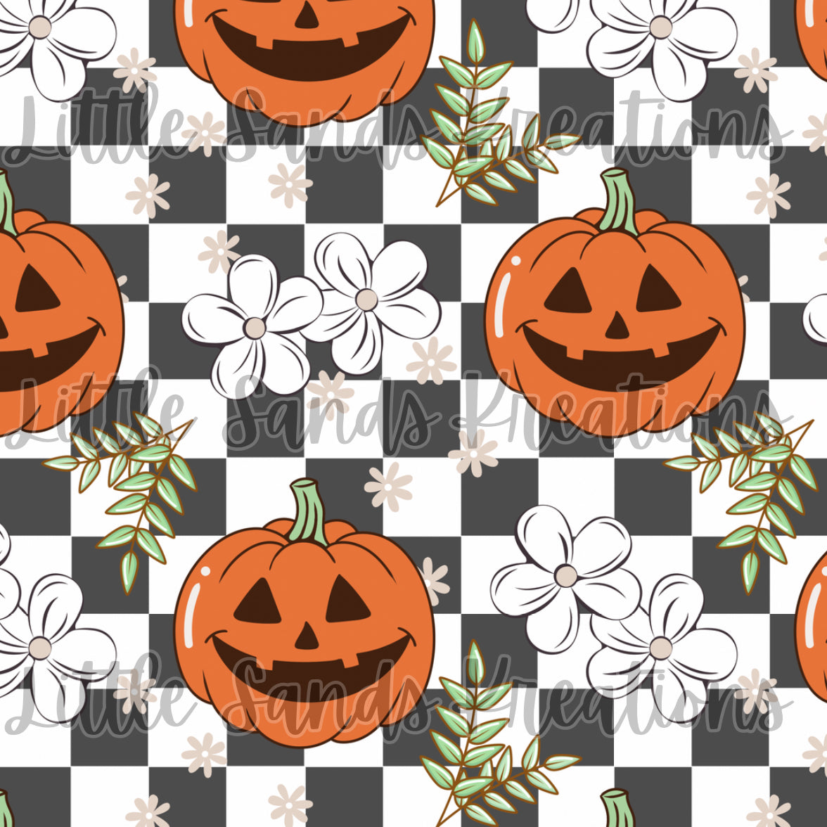 Jackolantern floral checks