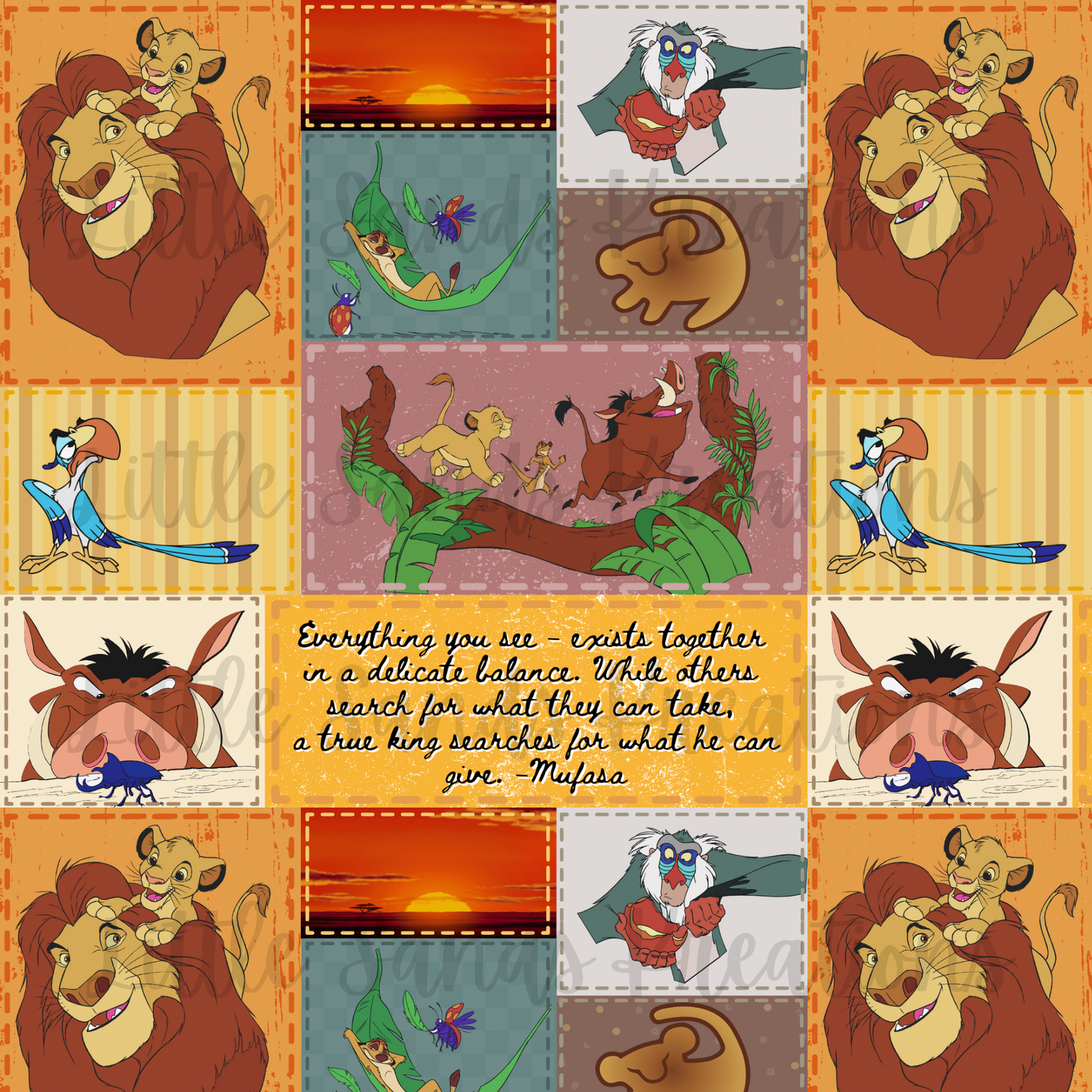 Lion patchwork