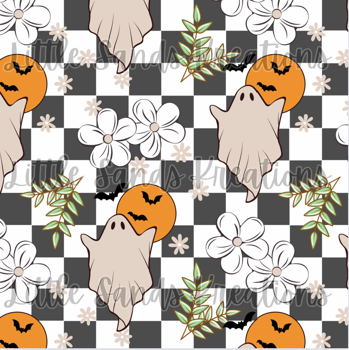 Ghostie floral checks