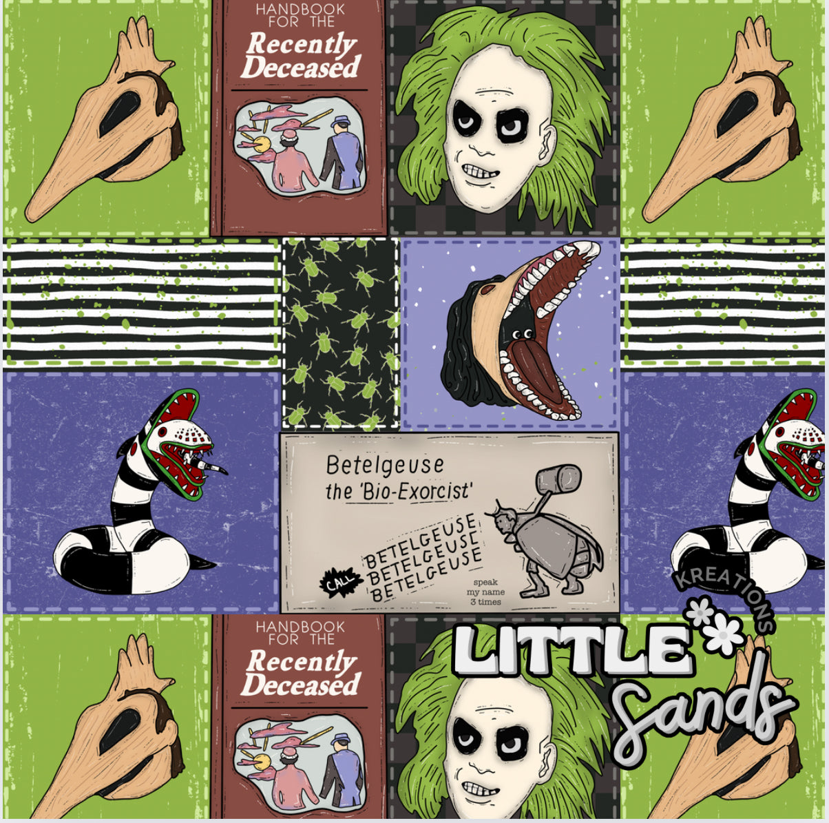 Beetlejuice patchwork