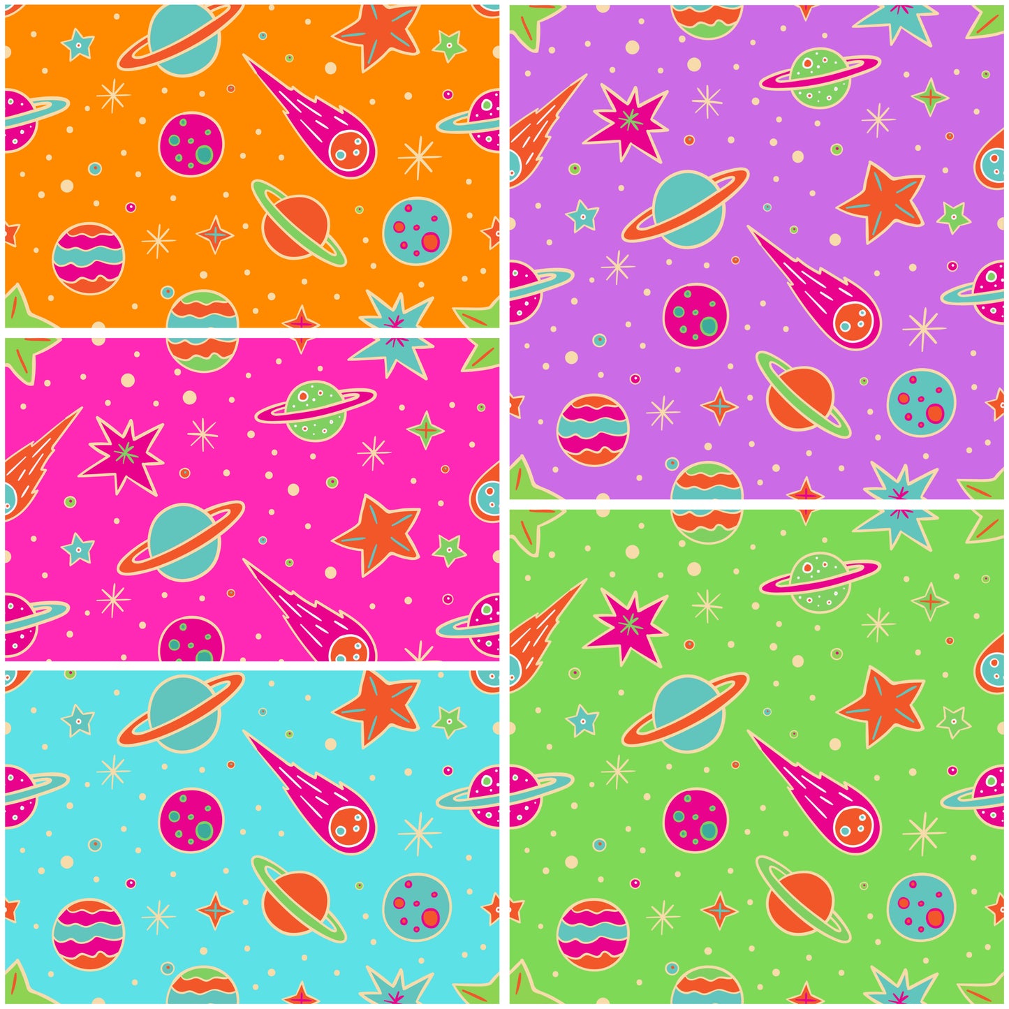 Neon space bundle of 5
