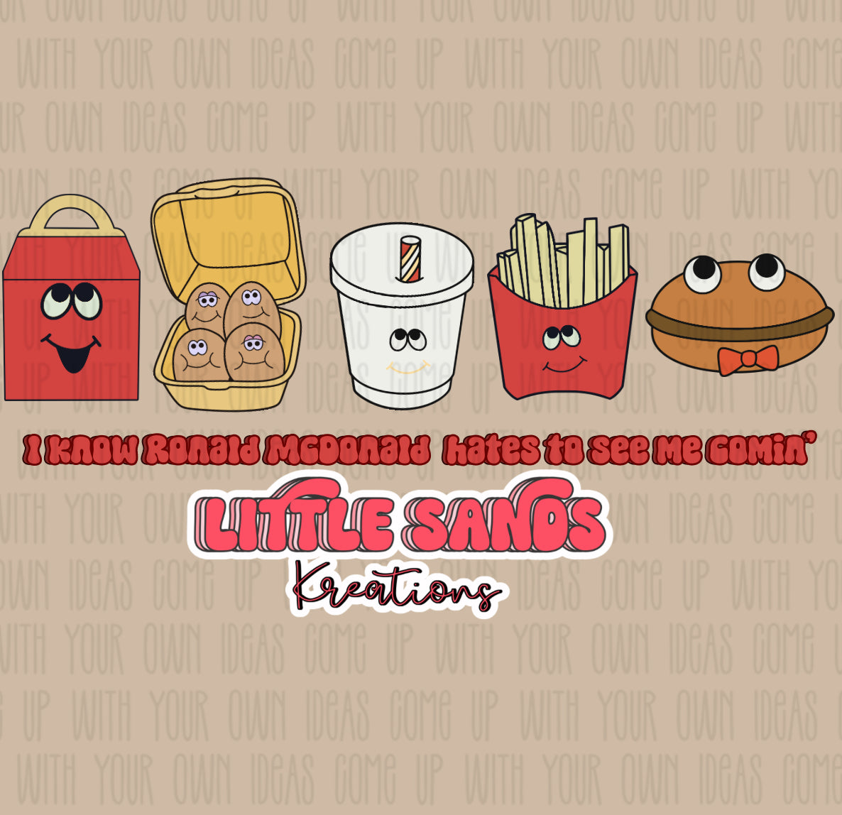 Happy meal seamless + matching PNG