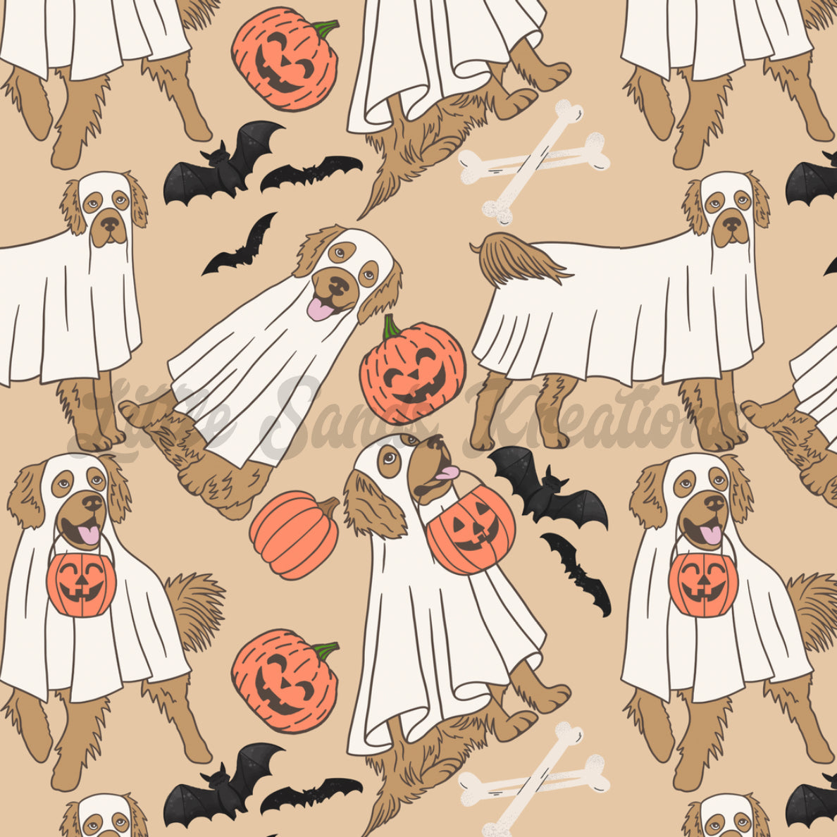 Spooky retrievers seamless