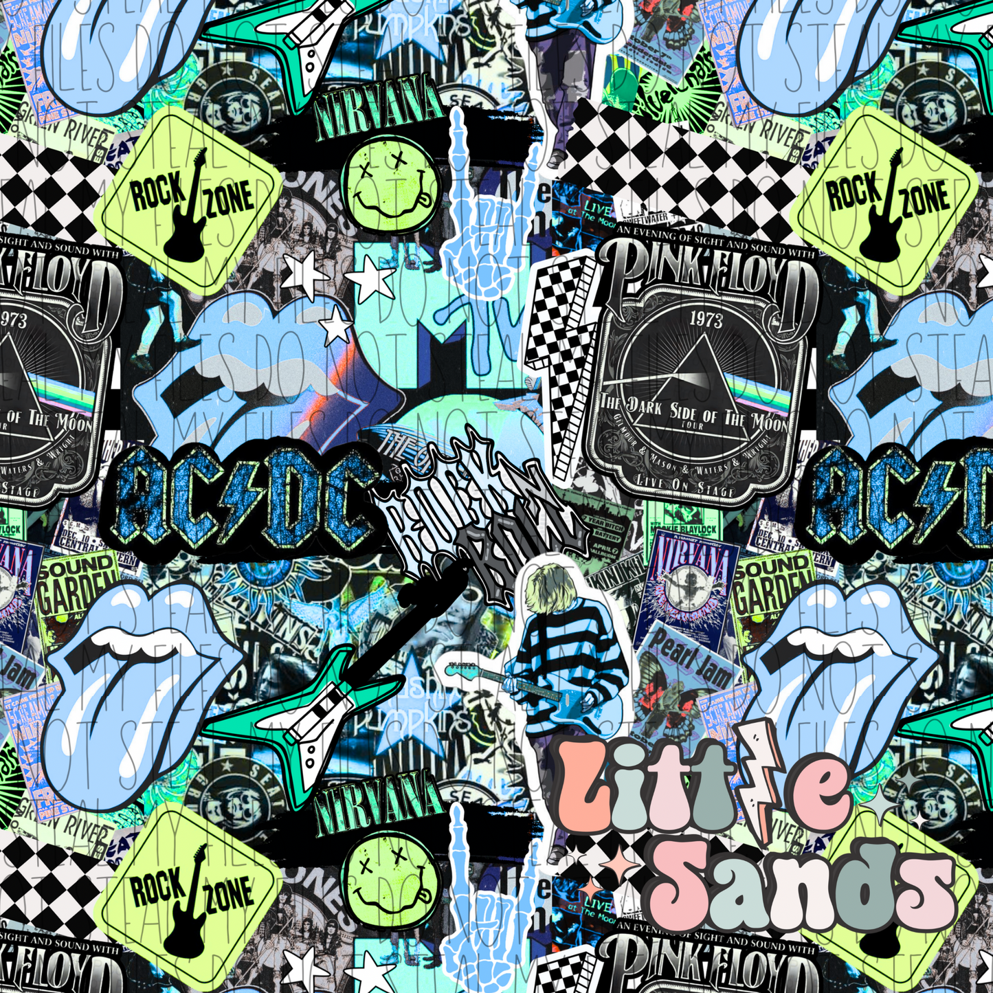 Rock band-blue