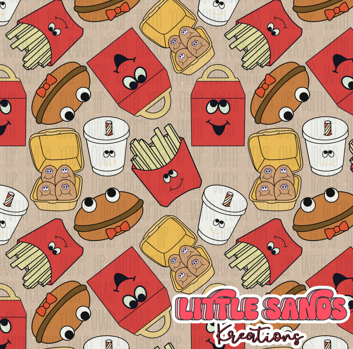 Happy meal seamless + matching PNG