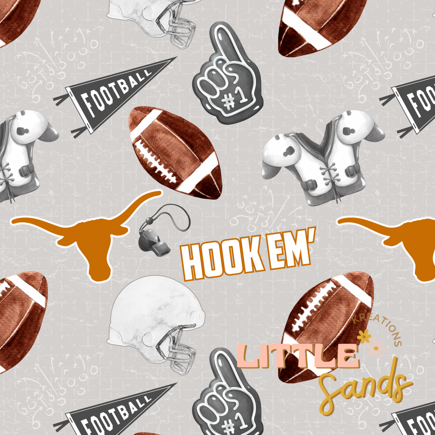 Football seamless-horns