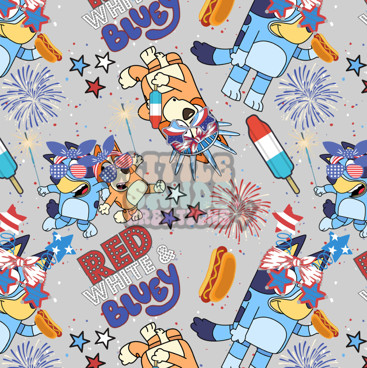 Red white and bluey