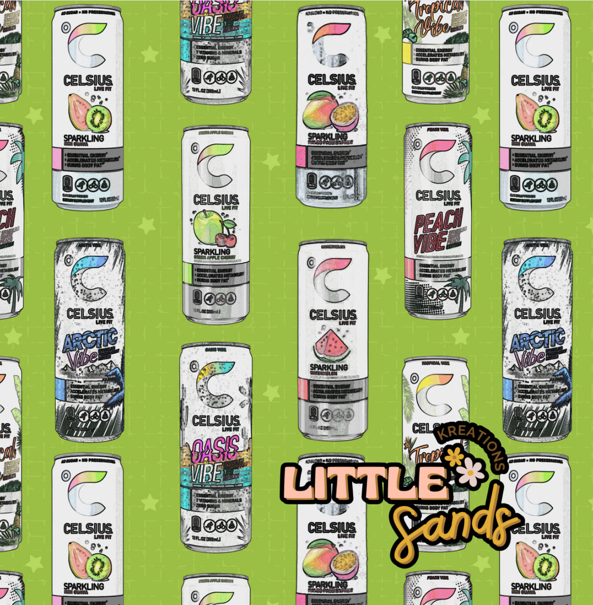 Energy drink seamless-green