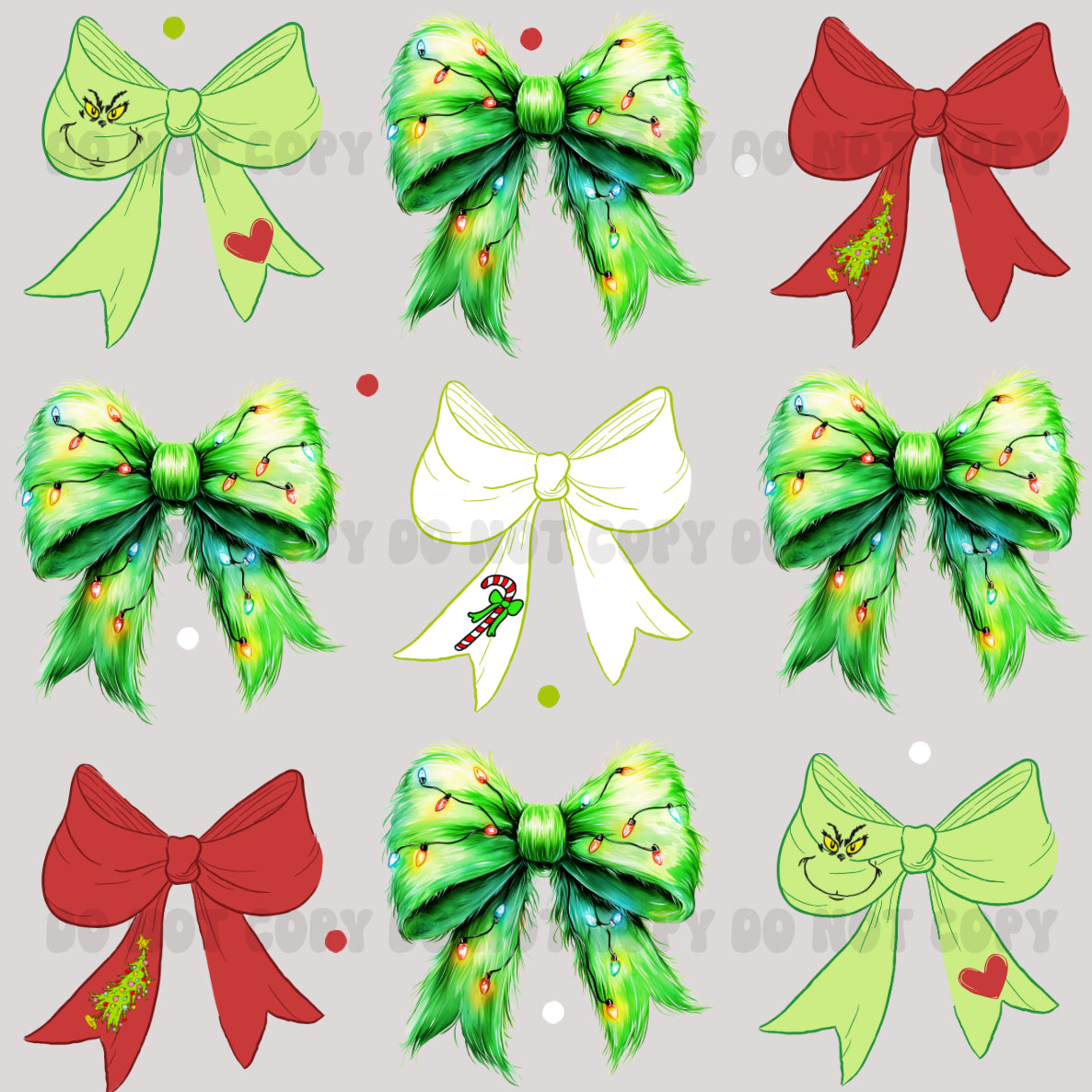 Green bow PNG