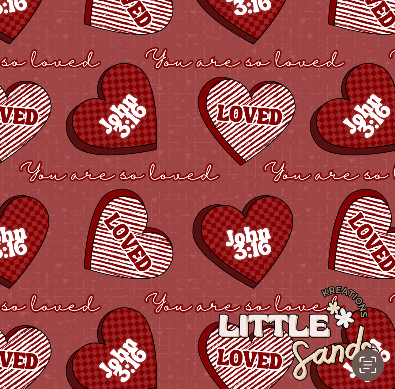 John 3:16 candy-red