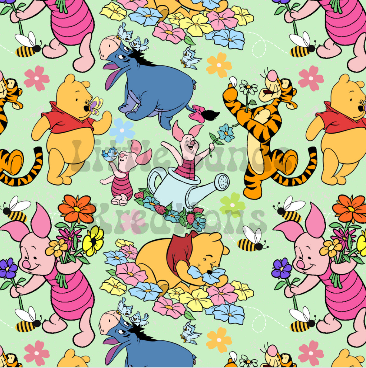 Pooh spring seamless