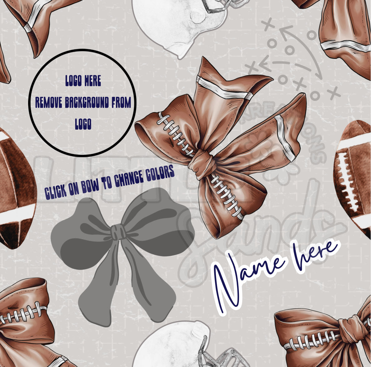 Canva custom bow seamless template
