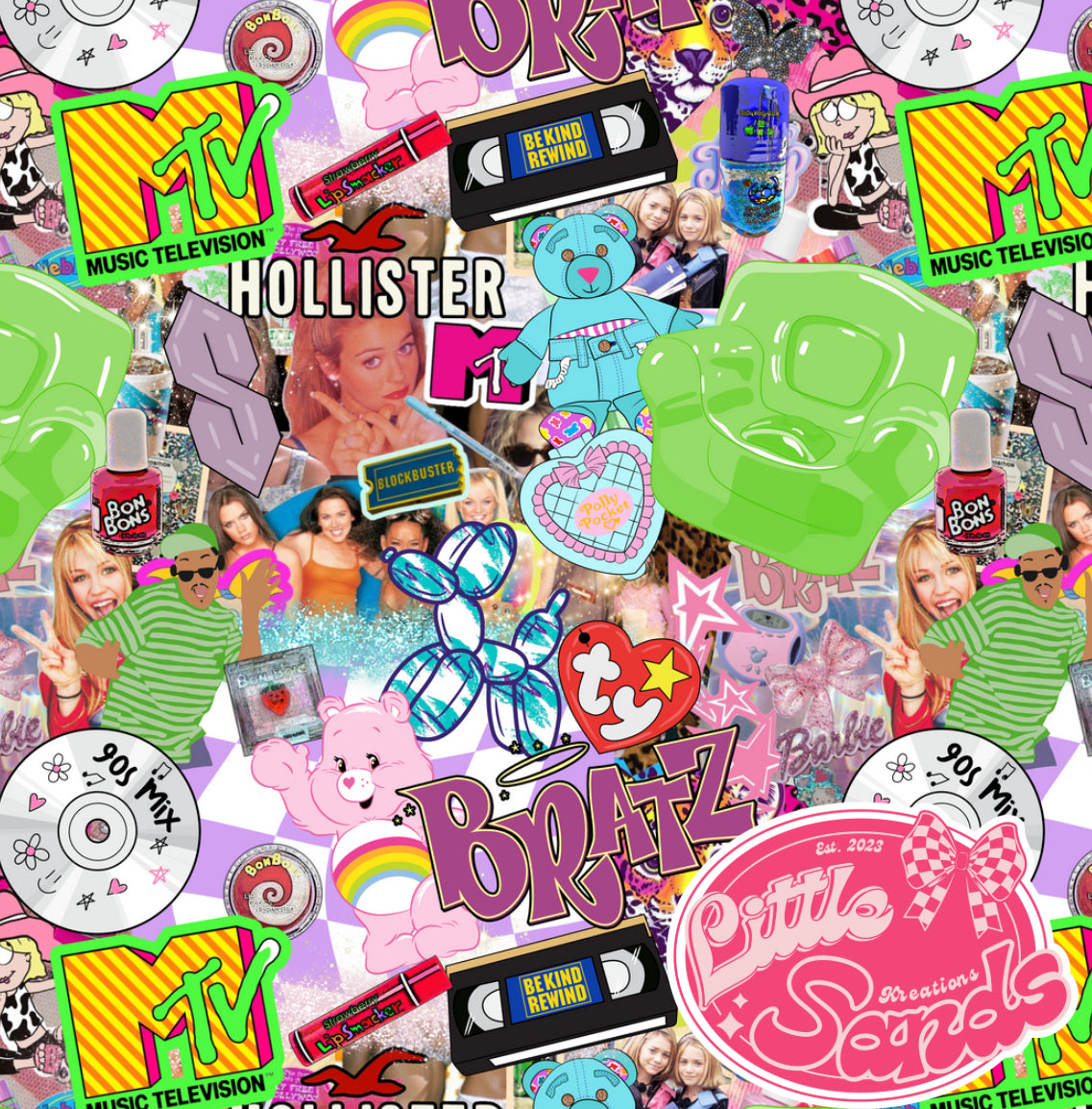 90s baby collage
