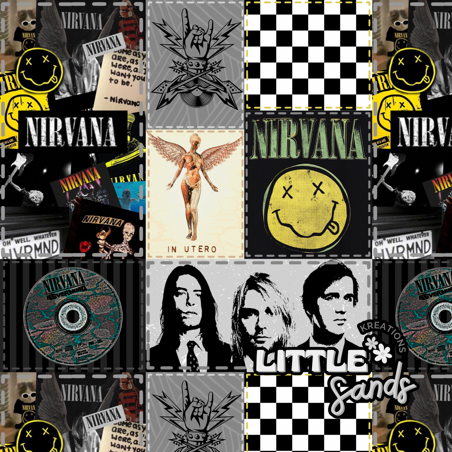 Rock band patchwork
