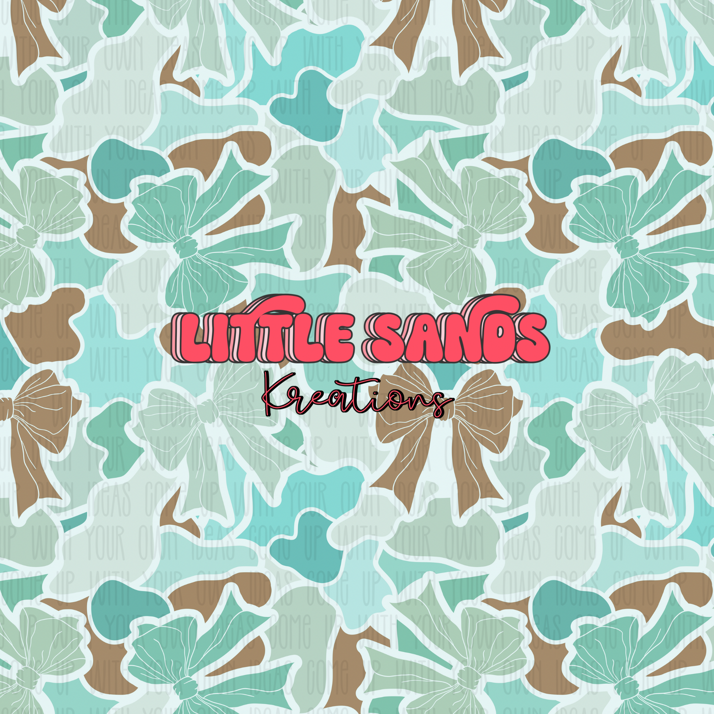 Camo bows-turquoise