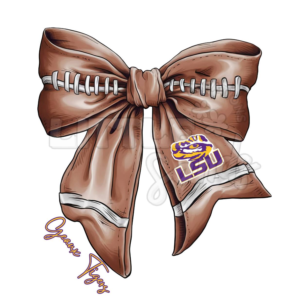 Football PNG geaux tigers