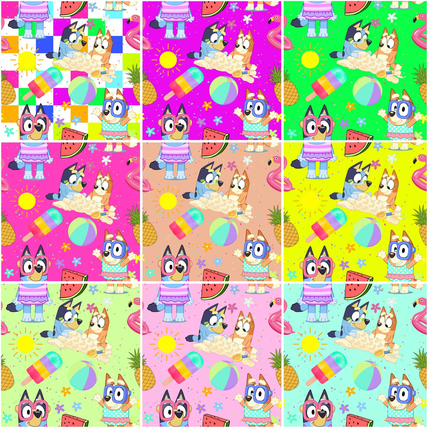 Blue dog summer bundle—9 files