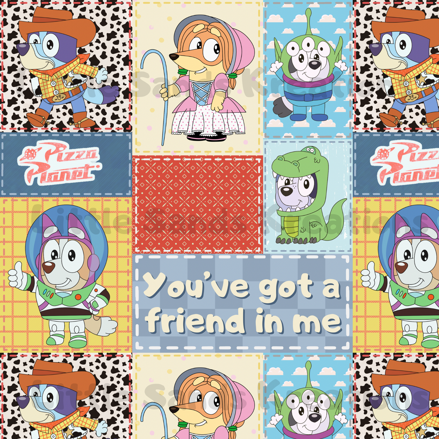 Dog toy patchwork