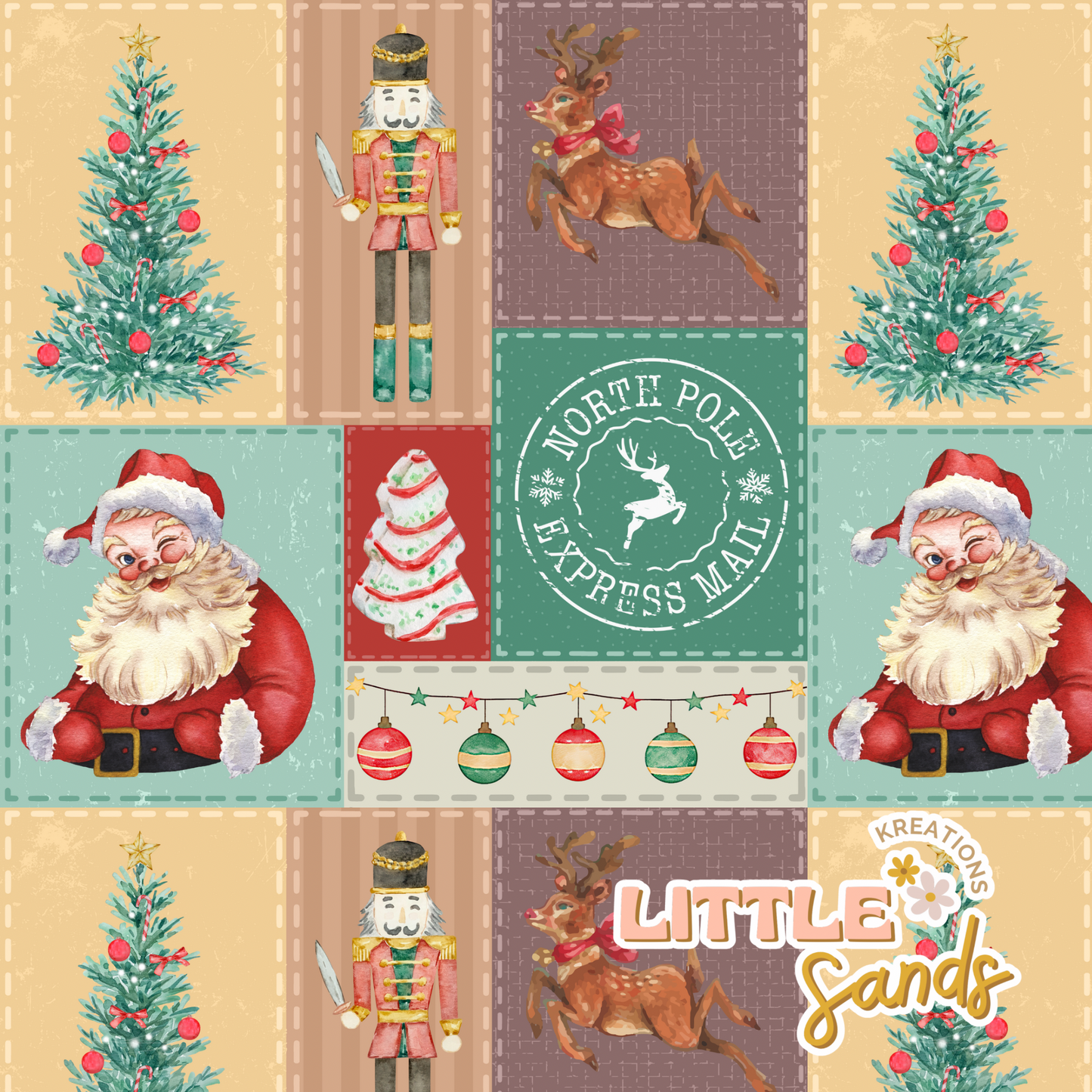 Vintage christmas patchwork