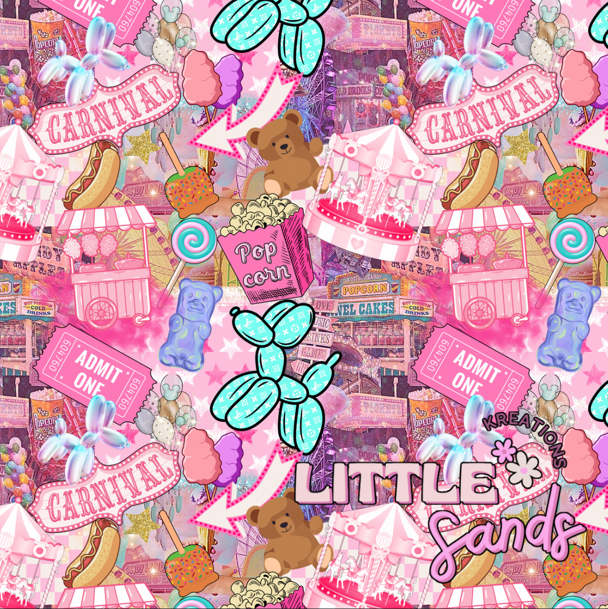 Carnival collage seamless