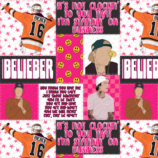 Belieber patchwork-pink