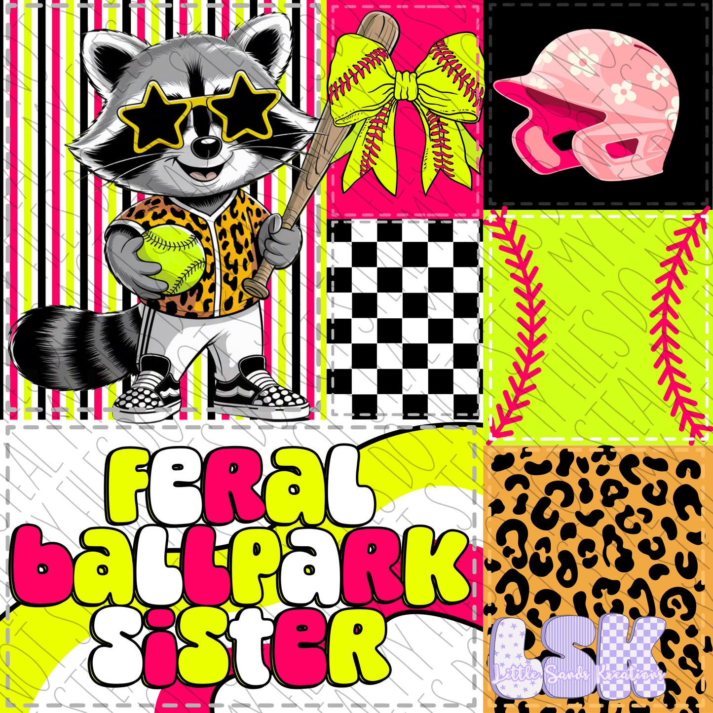 Feral Ballpark Sister patchwork