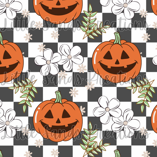 Jackolantern floral checks