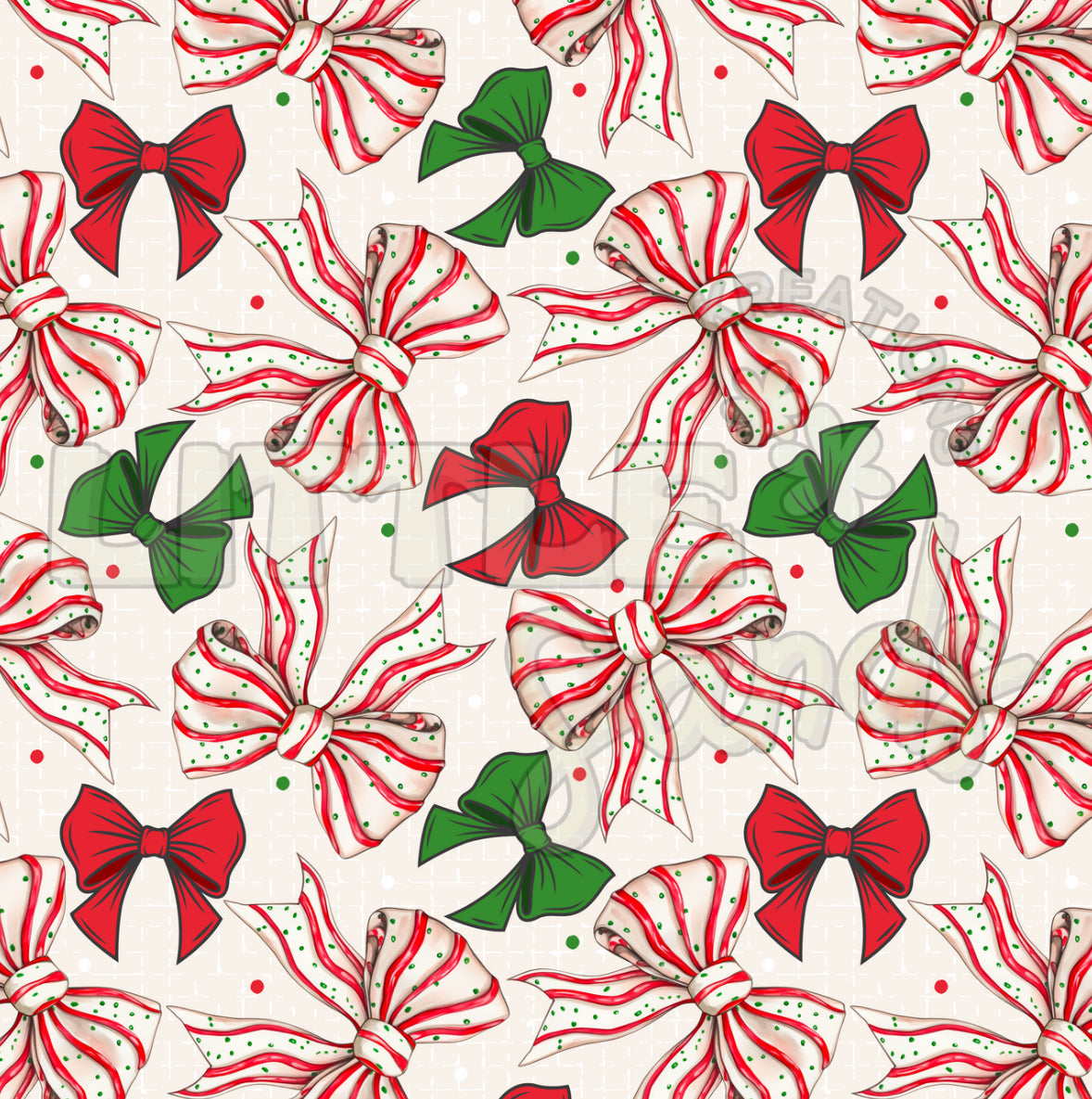Christmas cake bows seamless
