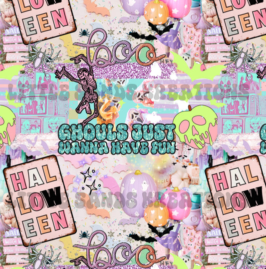Pastel Halloween collage