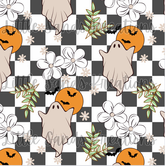 Ghostie floral checks