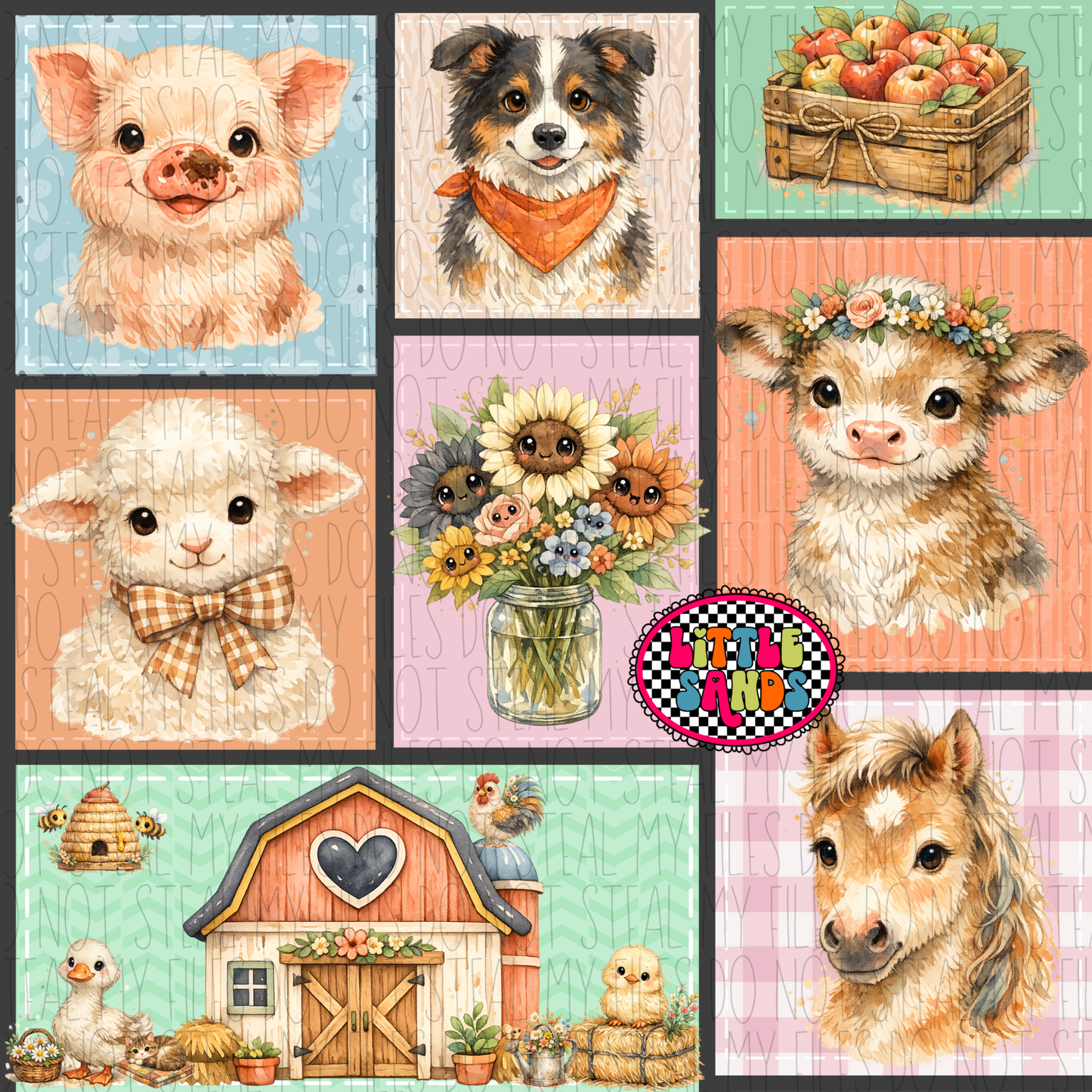 Farm animal patchwork