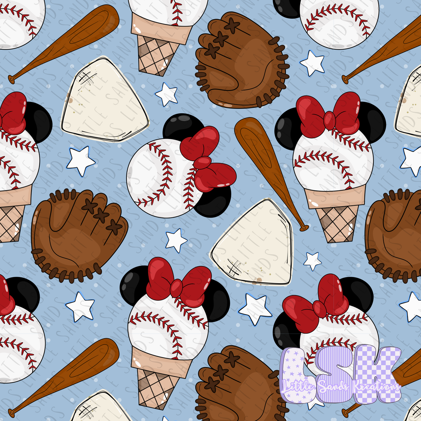 Girl Mouse Baseball
