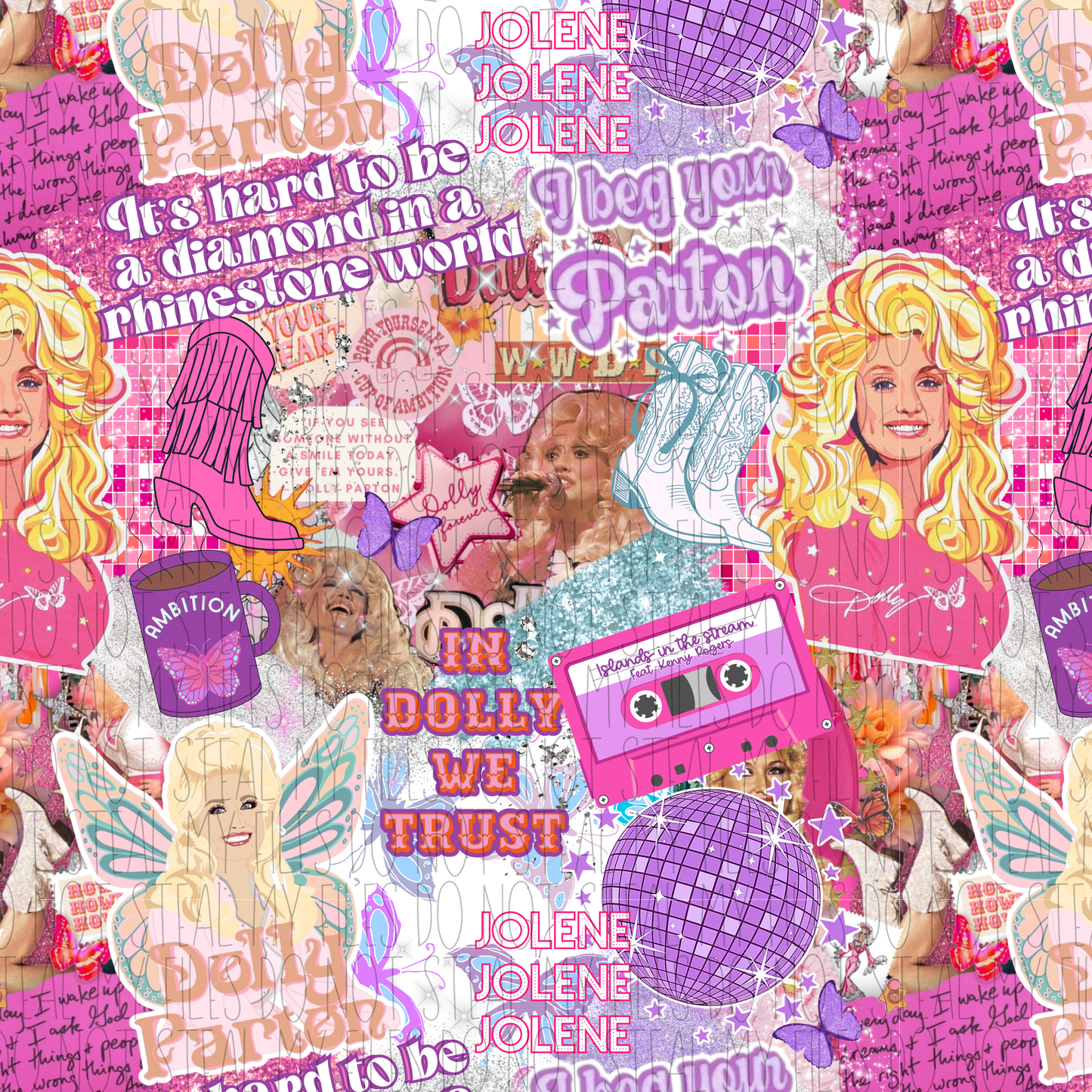Honky Tonk Barbie collage