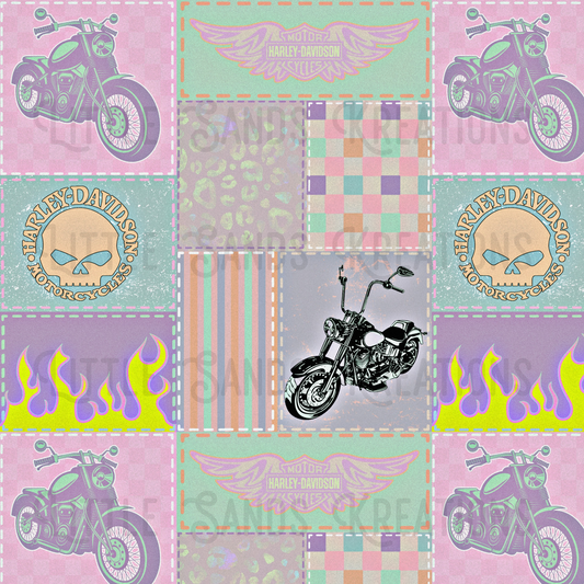 Girly Harley patchwork