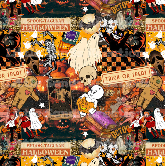 Vintage halloween collage