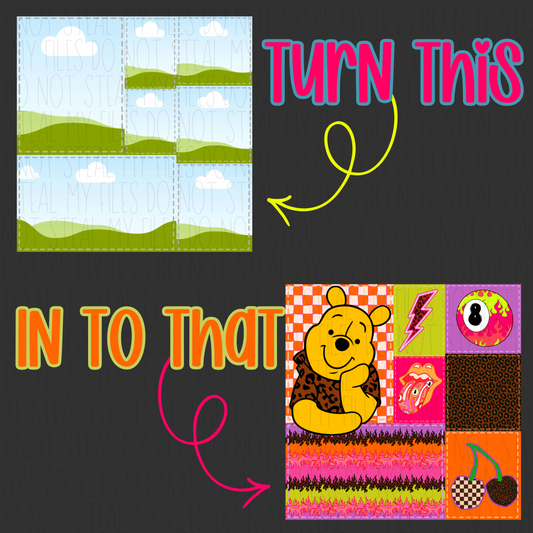 Patchwork canva template