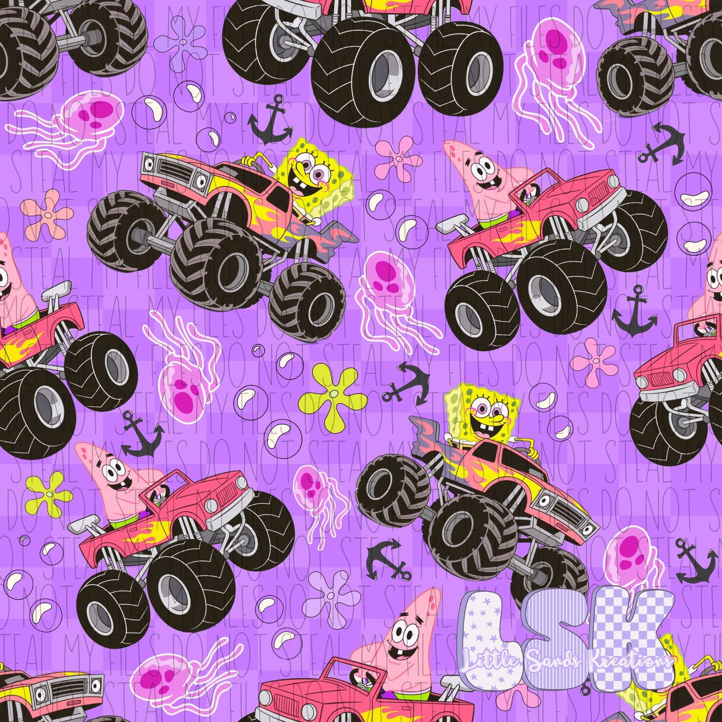 Sponge trucks-purple
