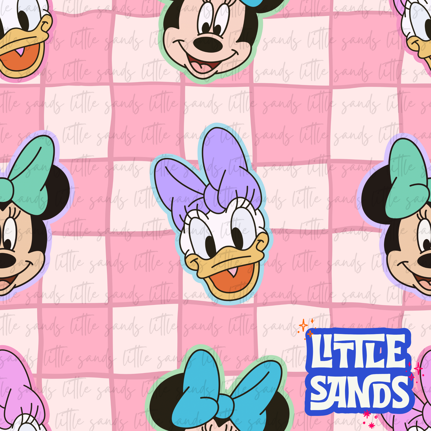 Mouse checks-light pink