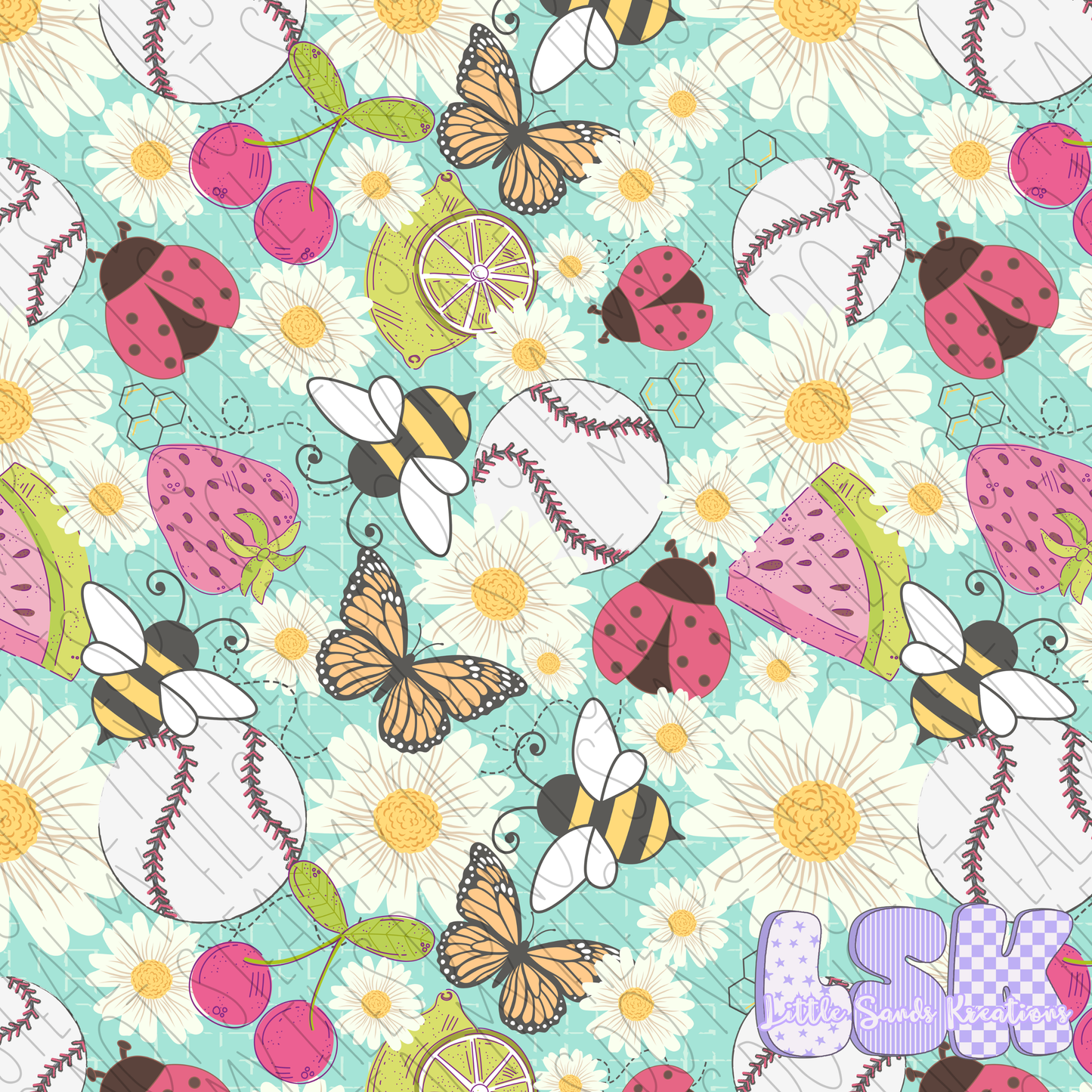 Spring baseball florals