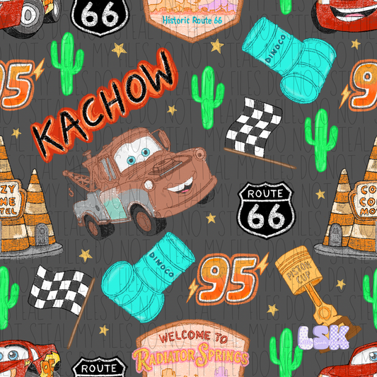 Car chalk character