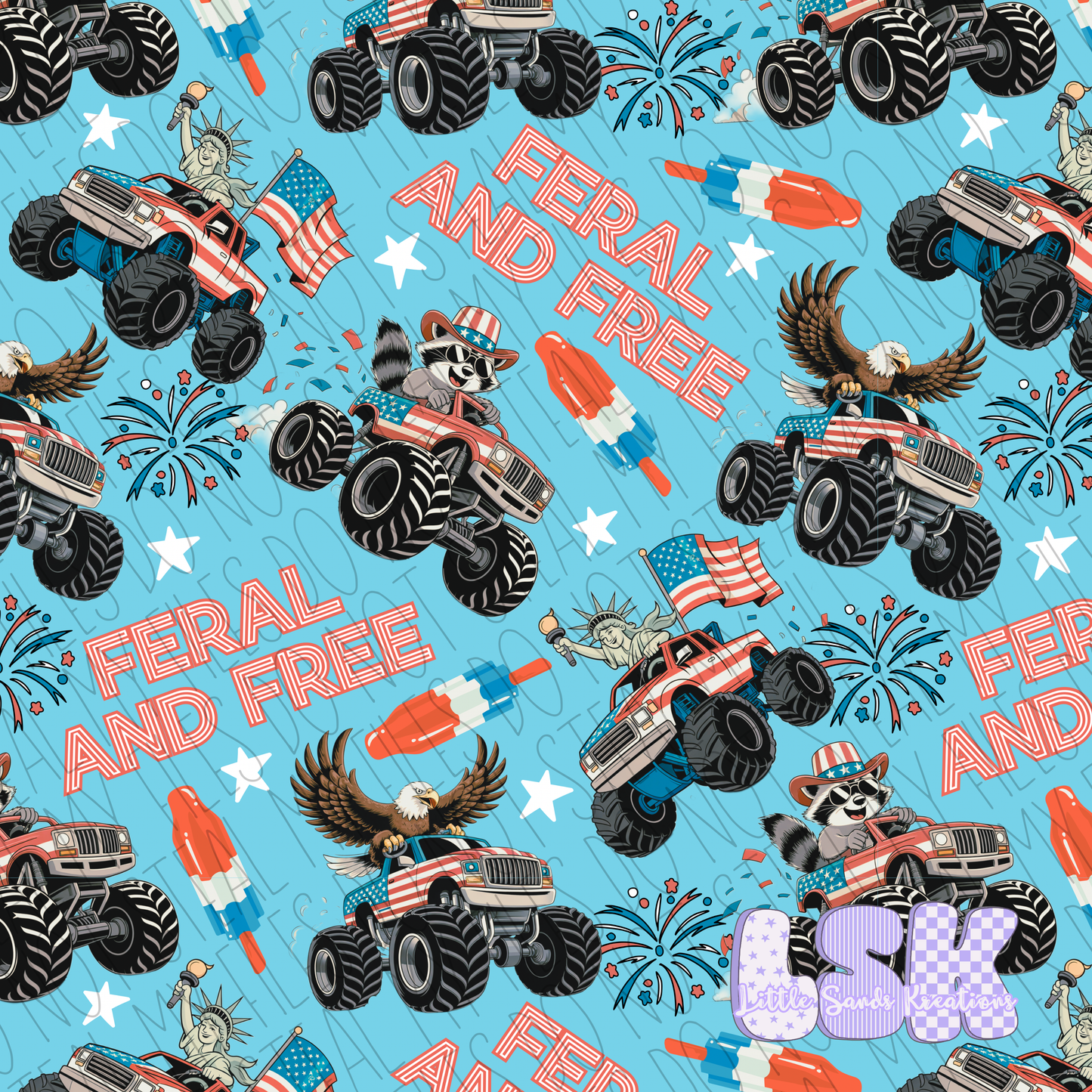 Feral but free monster trucks