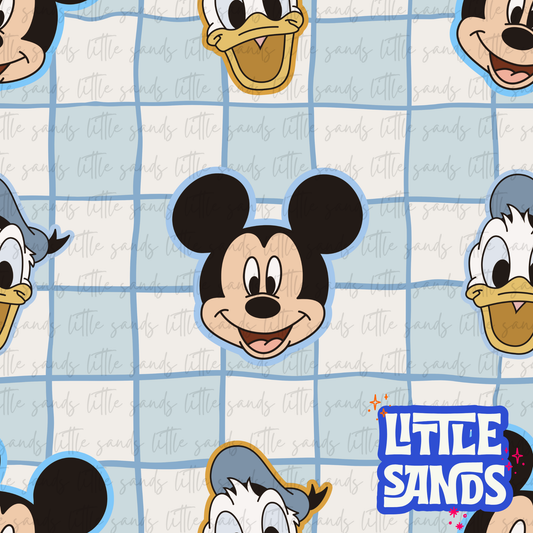 Mouse checks-light blue