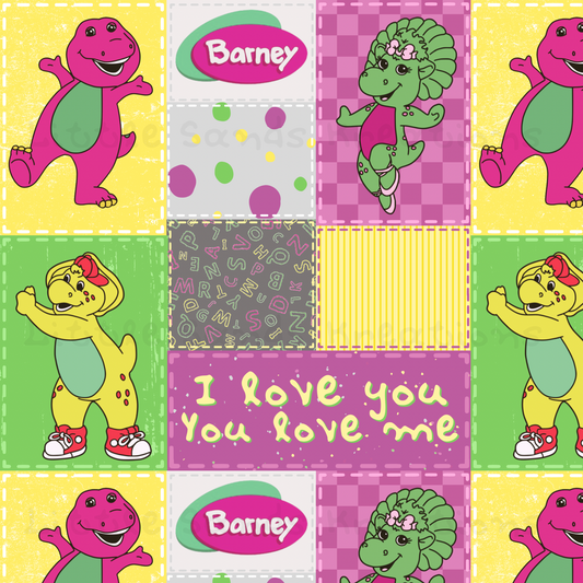 Purple dino patchwork