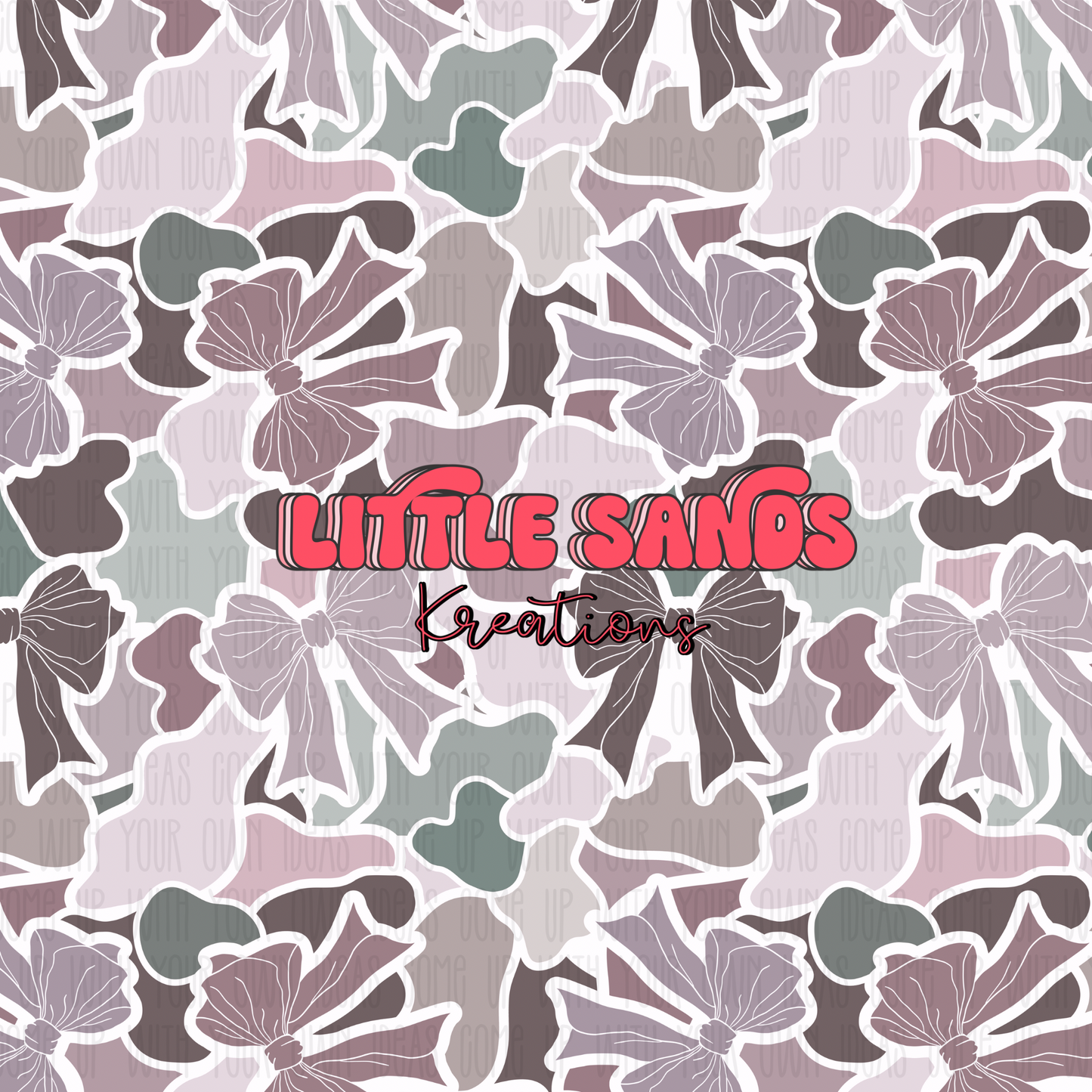 Camo bows-mauve