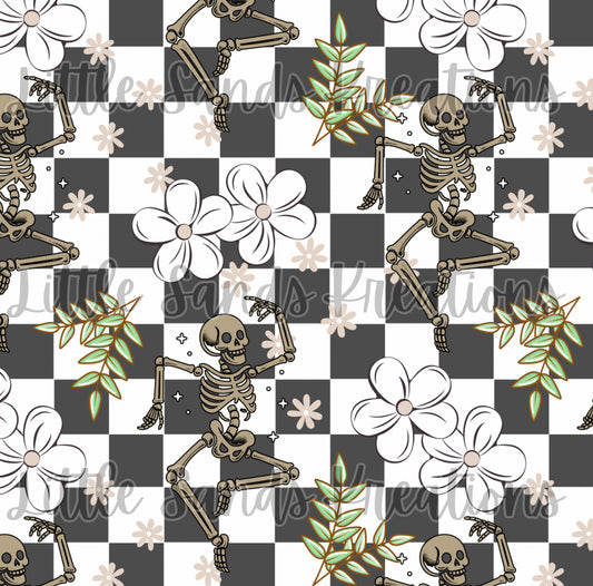 Skelly floral checks