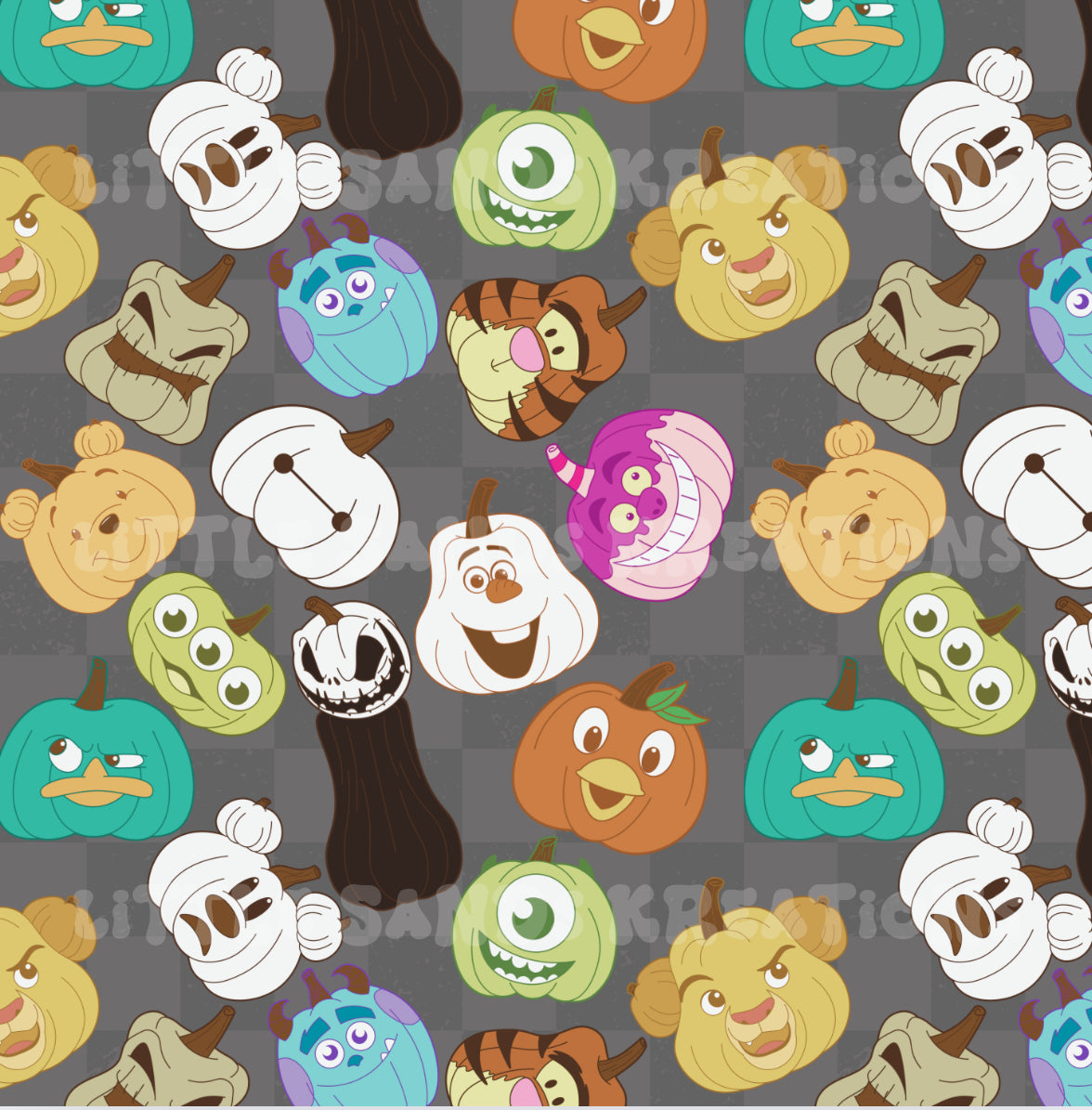 Character pumpkins seamless